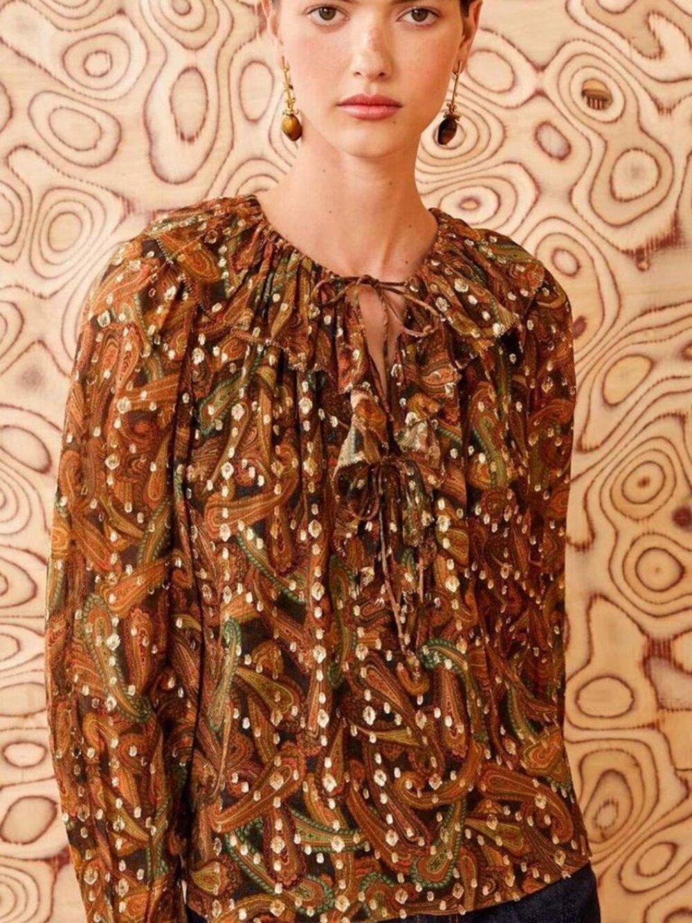 Ulla Johnson Emilie Blouse Silk Chiffon Paisley NWT